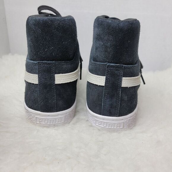 Puma Suede Classic Mid XXI Black w White Logo Sneaker Style 38020501 Size 11.5 - Picture 4 of 9
